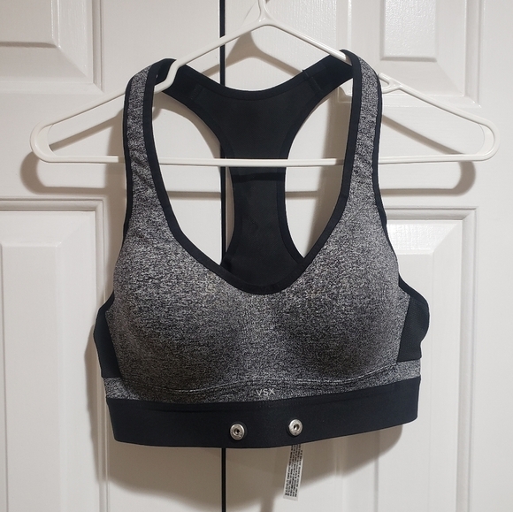 VSX Sport Incredible Bra with Heart Monitor Attachment Port Gray Size 34B - Picture 3 of 12